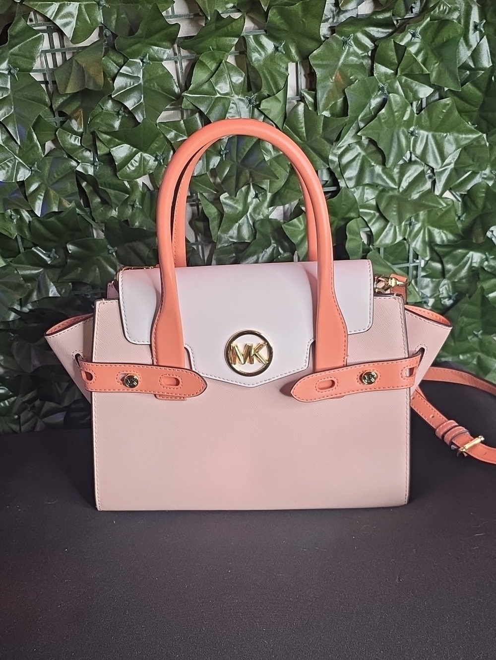 Michael Kors Carmen Medium Color-Block Flap Satchel